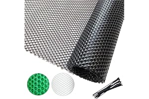 PotatoLife Plastic Wire Mesh Fence, 15.7'' x 10', Chicken Wire, Balcony Fence for Pets, Poultry, Garden, Tree Support, Plant Protector, Durable Material, with Free Zip Ties