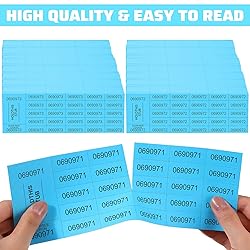 Kosiz 2400 Sheets Raffle Ticket Sheets Blue Chinese