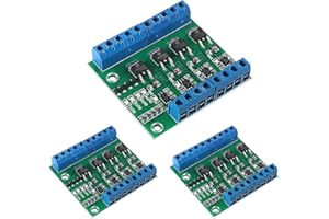 COLIAO 3pcs 4-Channel PLC Amplifier Circuit Board MOS FET PWM 3-20V to 3.7-27VDC 10A Driver Module