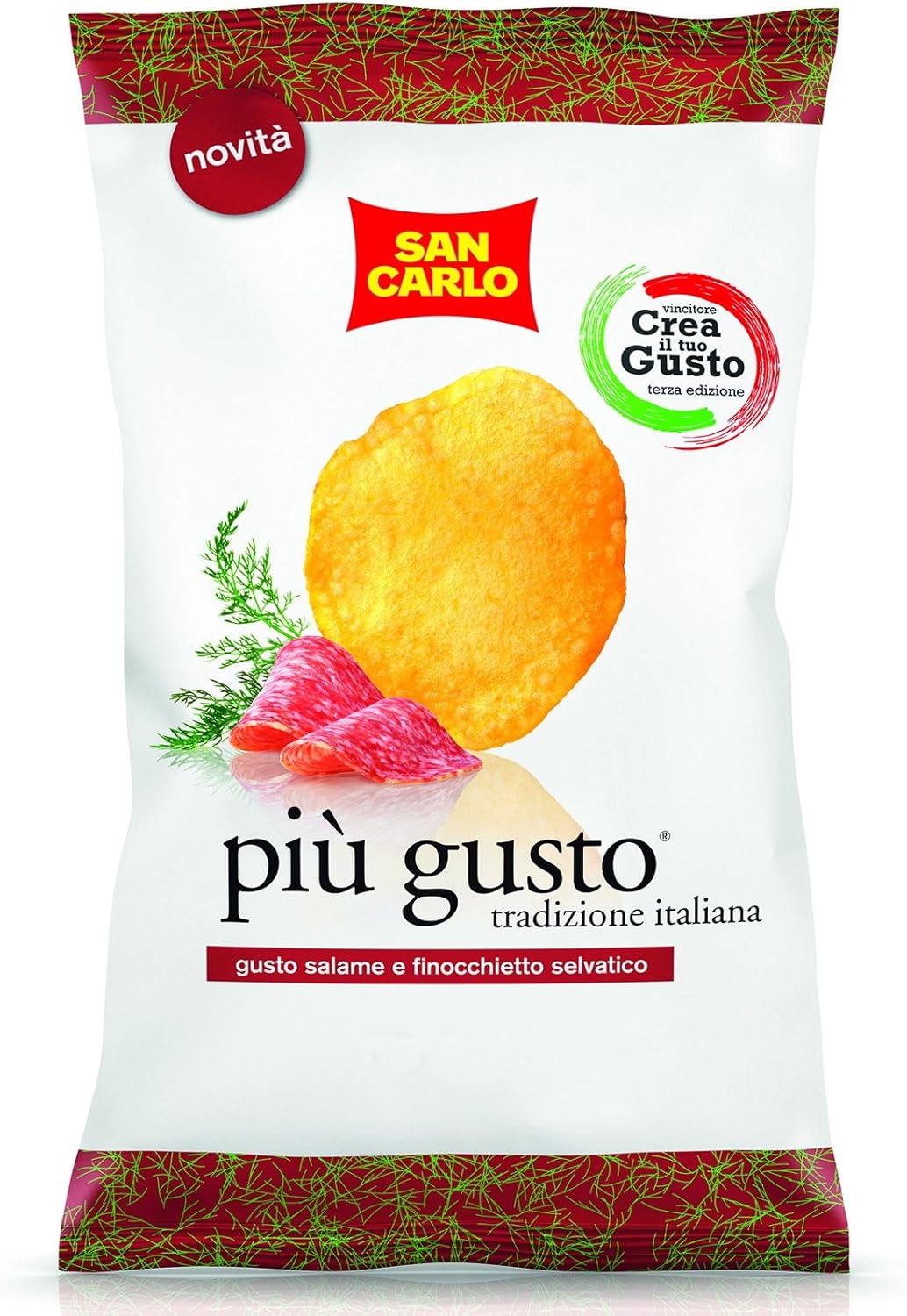20 BUSTE PATATINE SAN CARLO PIU' GUSTO SALAME E FINOCCHIETTO SELVATICO 50 GR Amazon.it 20 BUSTE PATATINE SAN CARLO PIU' GUSTO SALAME E FINOCCHIETTO SELVATICO 50 GR Amazon.it