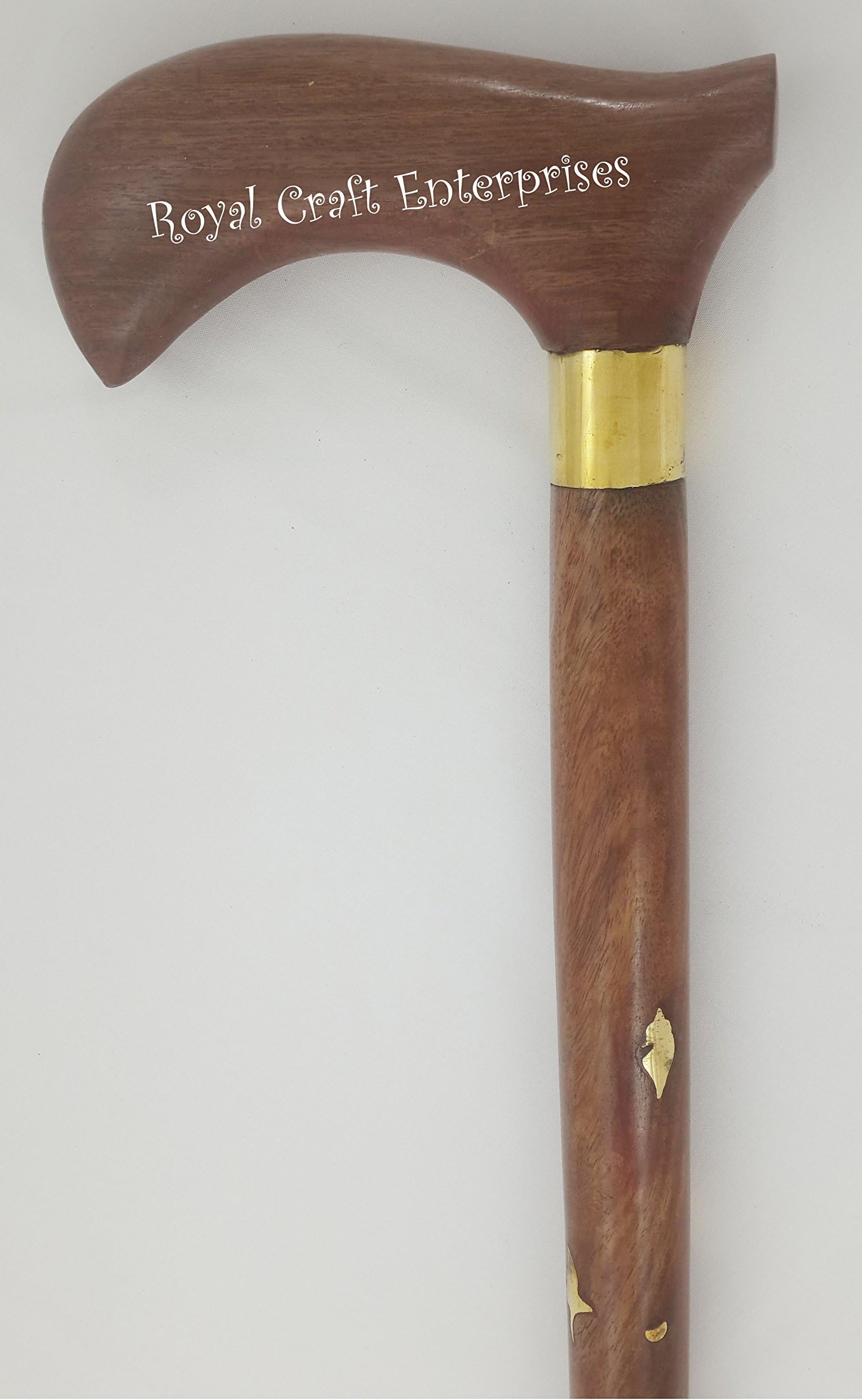 Wooden Multipurpose Walking Stick and Cane with Wooden Handle Antique Design Royal Craft Enterprises