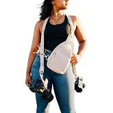 Ruby+Rae The Duo Camera Harness &amp; Crossbody Bag, Camera Harness with Removable Crossbody Bag, Vegan Leather, Suede Interior