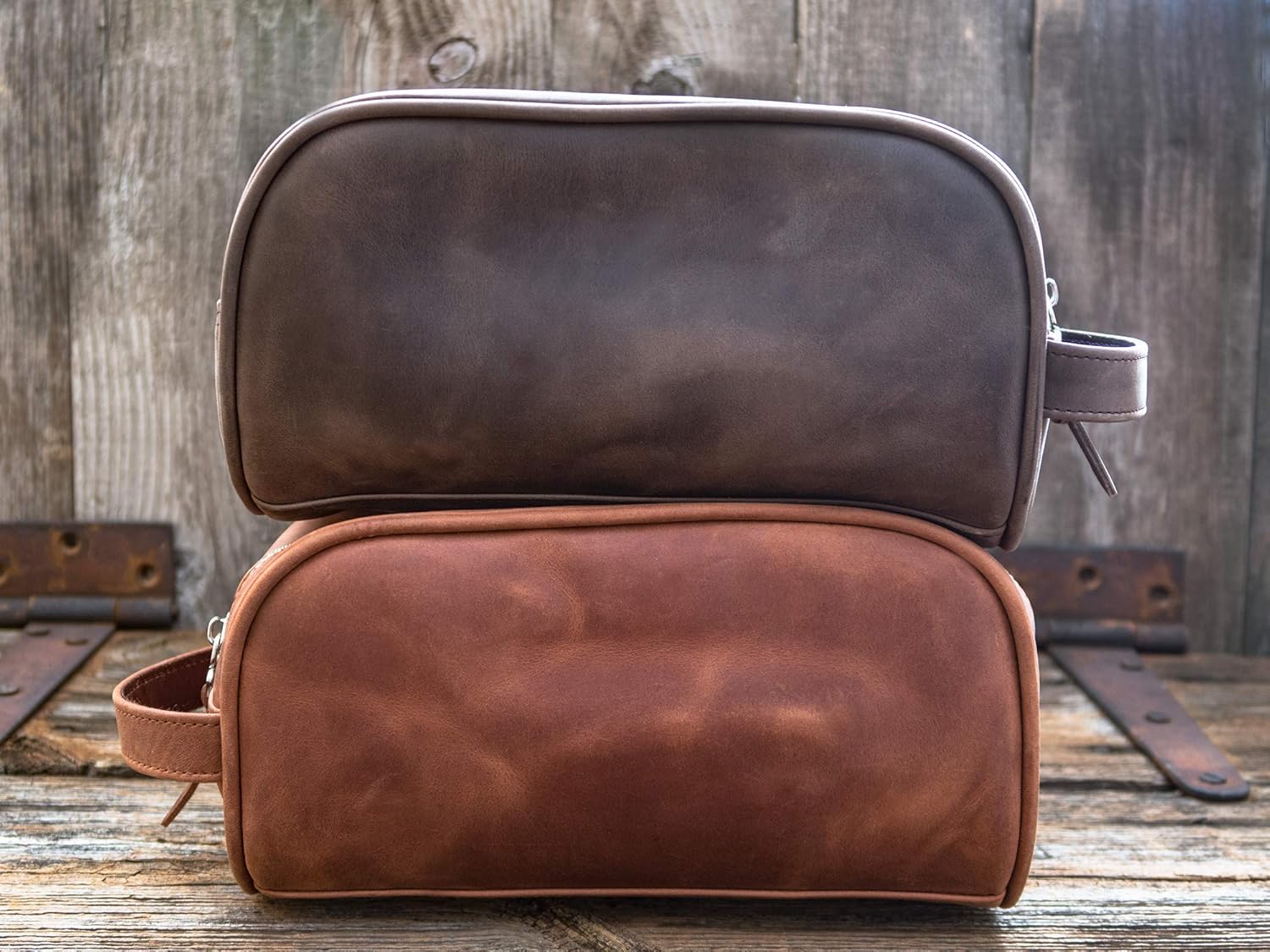 mens leather dopp kit monogram