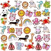 Hoteam 60 Pcs Cute Spring Enamel Pins for Backpack Cartoon Animals Lapel Brooch Bulk Funny Trading Pins Bulk for Hat Clothes Cute Christmas Party Favor Gifts Decorations