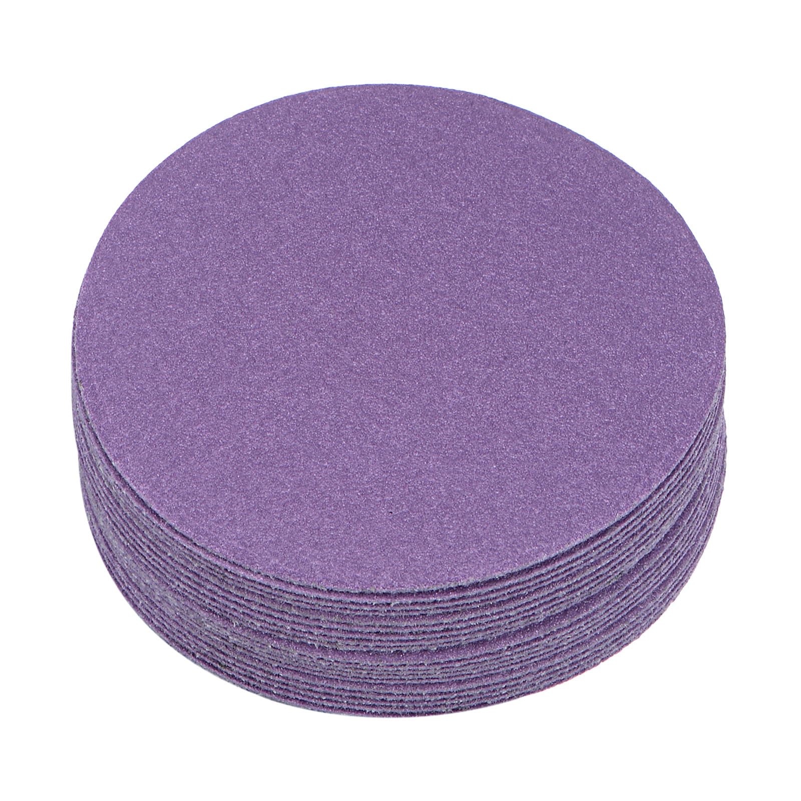 Kozelo 20pcs Premium Sanding Discs Hook and Loop Backing - [3 Inch x 180 Grits] Purple Sandpapers Finishing Discs for Auto Car Wood Metal Polishing