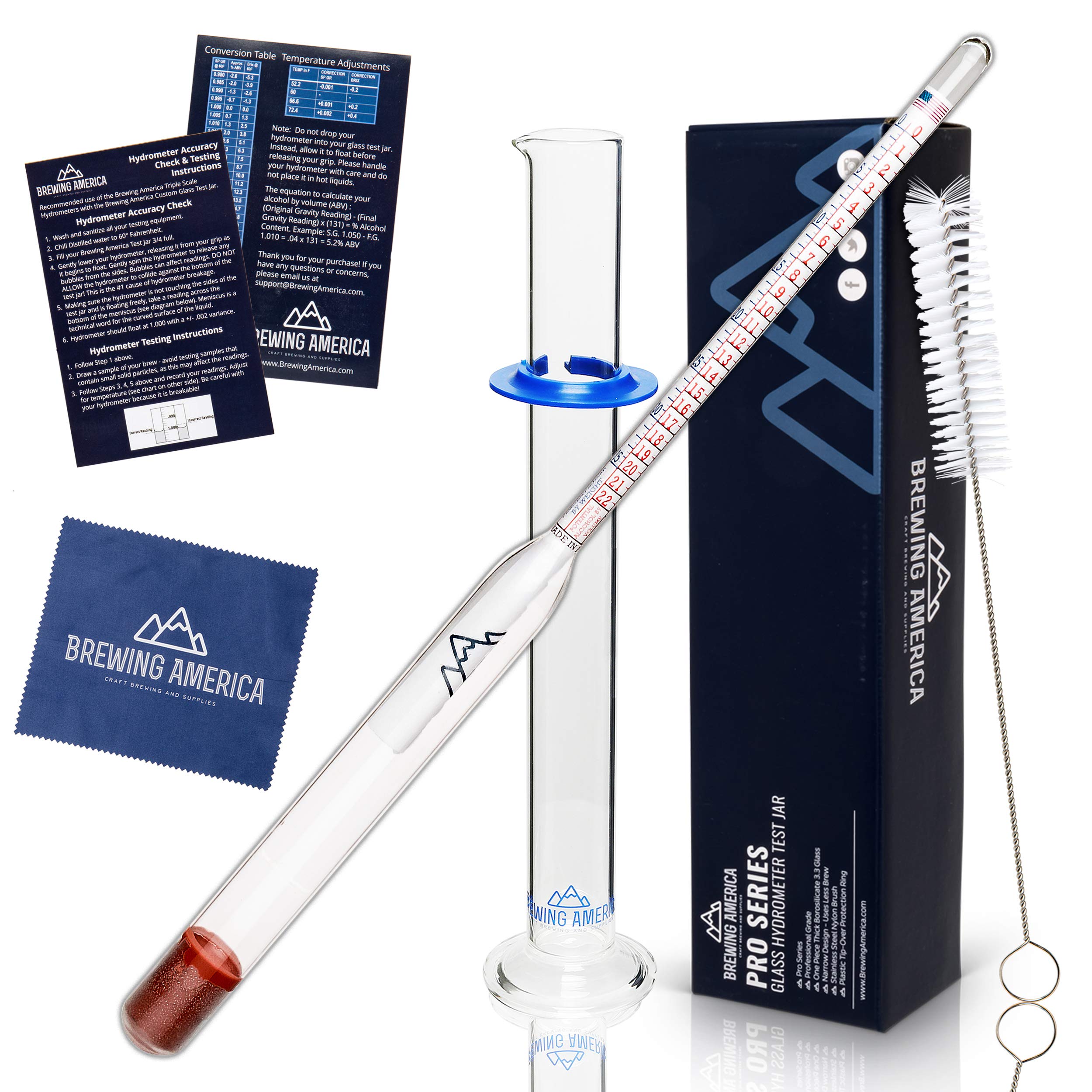 Specific Gravity Hydrometer Test Kit Pro Series Traceable ABV Tester