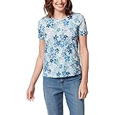 Gloria Vanderbilt Womens Amanda Short Sleeve Knit Tee Shirt with Wide Crew Neck Standard