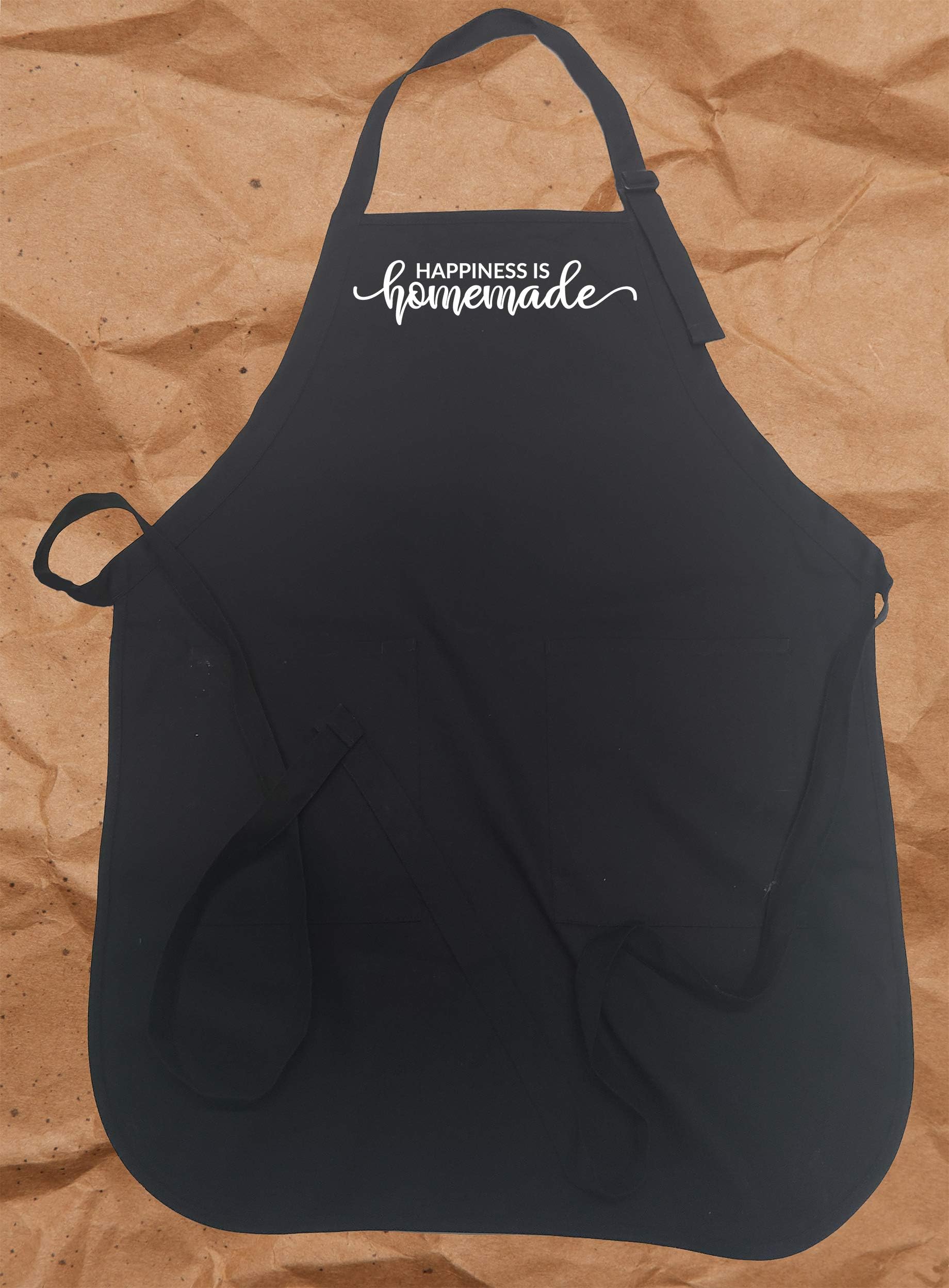 TBA Cooking Apron Happiness is Homemade Crafty DIY Cute Artist Artsy Makers Chef Apron One Size fits All Adjustable Grilling or Kitchen Apron for Men Women
