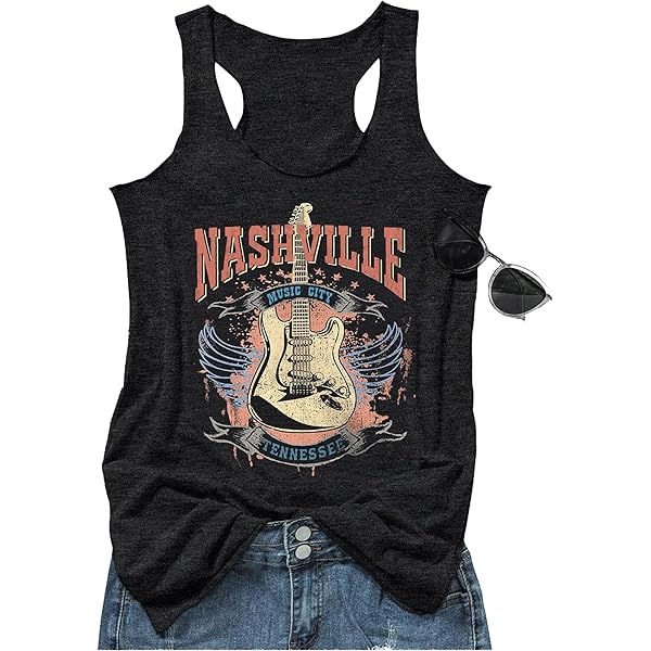 Amazon.com: Nashville Tank Tops for Women Cowgirl Graphic