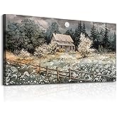 hyidecorart Farmhouse Canvas Wall Art Nature Landscape Paintings Wall Decor For Living Room Bedroom Decorations Rural Artwork Pictures Framed for Office Aesthetic Home Decor Ready To Hang