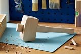 Silverline Wooden Mallet 115mm Hardwood Head Shaft Angled Face view 2
