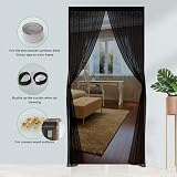 JOREAL 80x200cm Magnetic Fly Screen Door, Anti Mosquito Polyester Mesh with Lace view 6