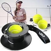VAIIO Professional Tennis Trainer - Full Metal Portable Solo Rebounder with 3 High-Elastic String Balls, Ideal for Adults, Kids, Beginners &amp; Advanced Players