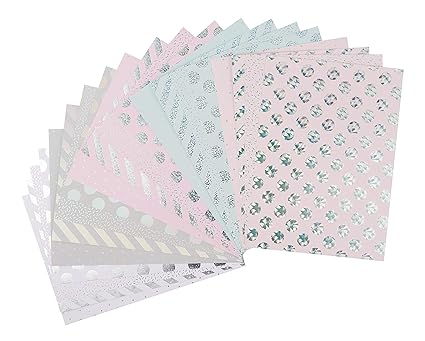 Rico Design Motivblock Hot Foil holografisch Designpapier Motivpapier Bastelpapier