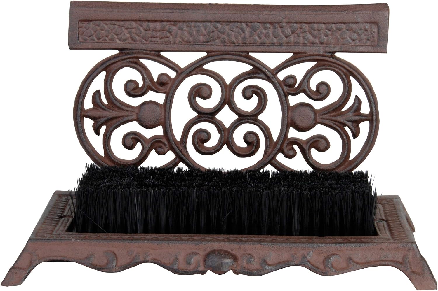 Fallen Fruits Cast Iron Shoe Scraper with Brush - Brown