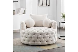 HomSof Swivel Accent Chair Chaise Lounge Indoor Leisure Chair Barrel Modern Sofa Lounge Club Round Chair
