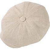 Oversized XL XXL Natural Linen Flat Cap Lightweight 8 Panel Summer Cooling Eco-Friendly Newsboy Hat Golf Outdoor