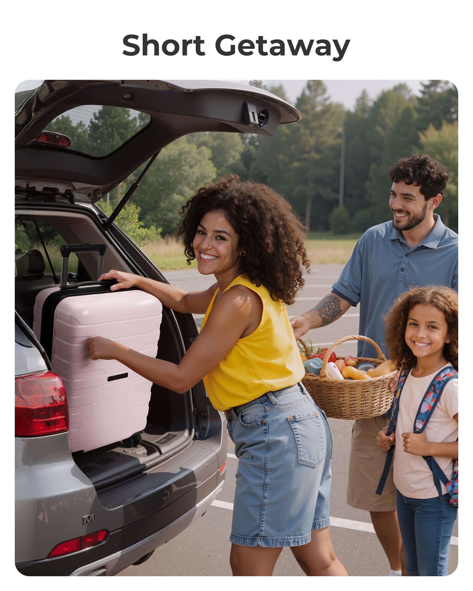 BAGSMART Carry On Luggage 22x14x9 Airline Approved with TSA Lock,20 Inch Lightweight Luggage with Spinner Wheels,100% PC Hard Shell Carry On Suitcases for Men Women,Royal Blue