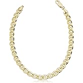 Kooljewelry Solid 14k Yellow Gold Filled Mariner Link Bracelet for Men and Women (6 mm, 8.5 inch)