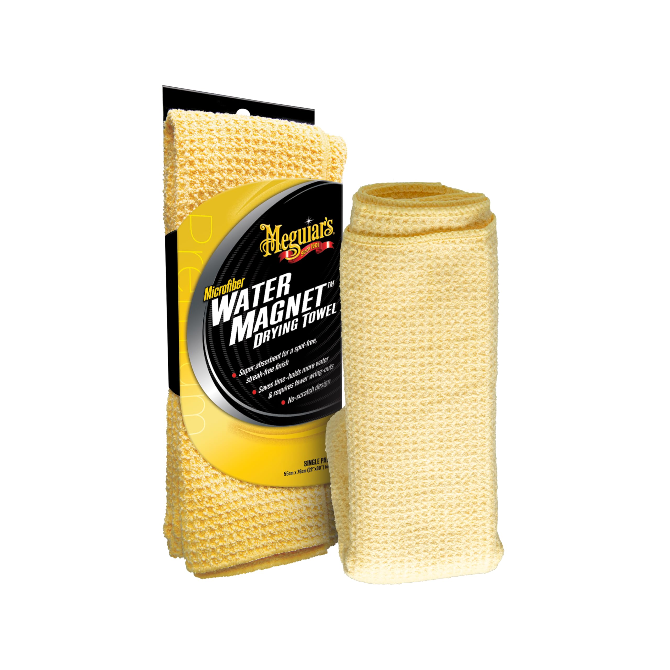 Photo 1 of Meguiar's Water Magnet Microfiber Drying Towel, Premium Car Wash Microfiber Towel That’s Super Plush, Water Absorbent & Scratch-Free Big Microfiber Towels for Cars, 1 Pack
