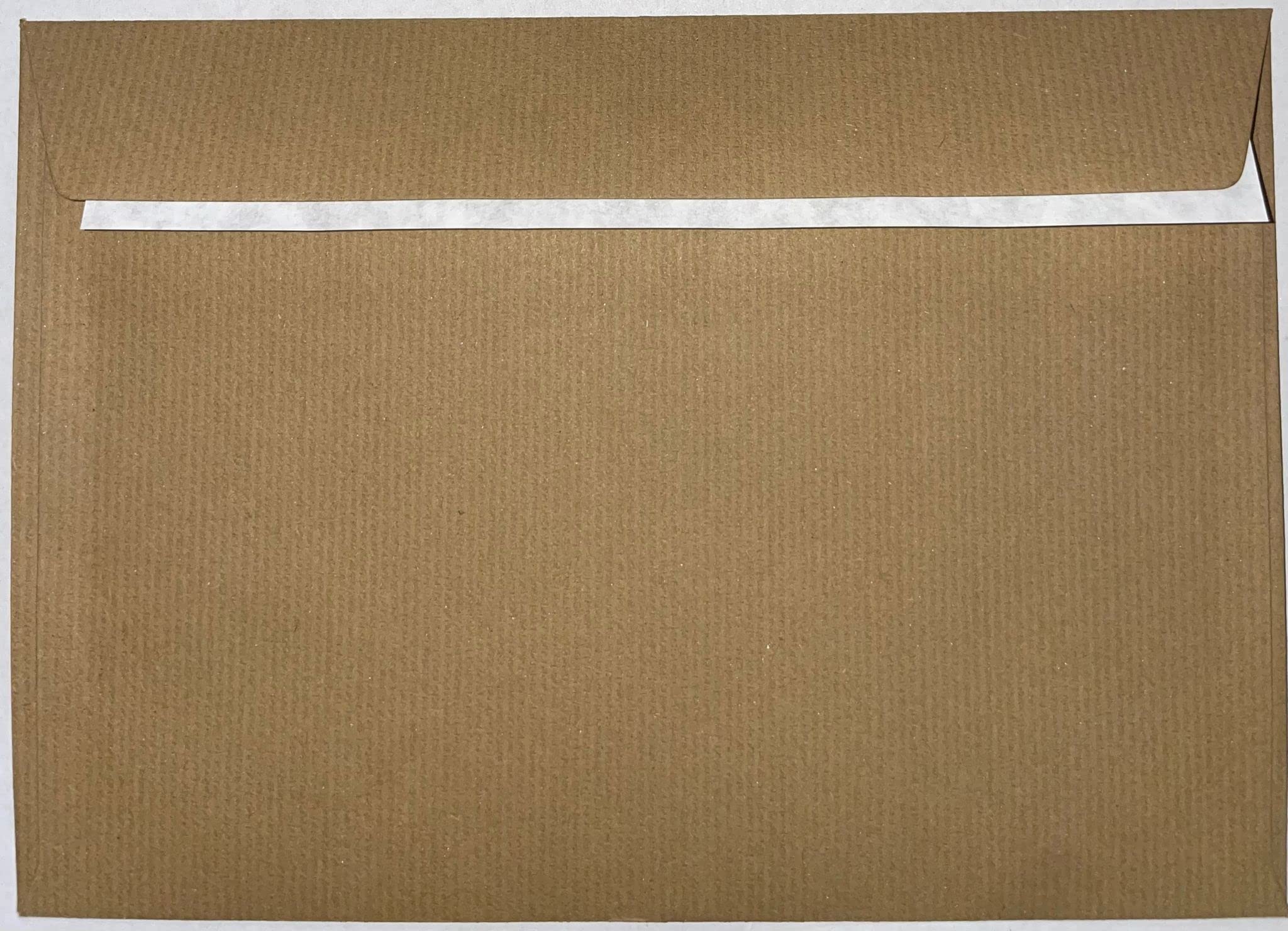 C5 Coloured Envelopes for A5 Greeting Cards Wedding Invitations & Crafts (162x229mm) Pack of 60 (Textured Kraft Peel & Seal)