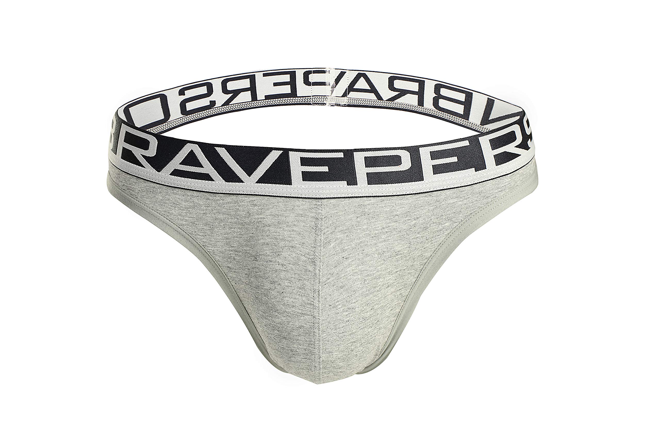 BRAVE PERSON Men\'s Sexy Jockstraps Briefs Underwear Bikini Thongs Athletic Supporter Gag Gift (Gray, L)