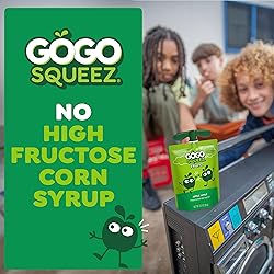 GoGo squeeZ Fruit on the Go, Apple Apple, 3.2 oz