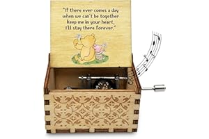 Litenx Best Friend Wood Music Box Gifts for Women, for Christmas Birthday, If There Ever Comes a Day.