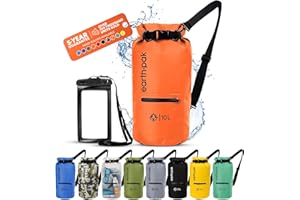 Earth Pak Waterproof Dry Bag with Zippered Pocket - Waterproof Dry Bag Backpack Keeps Gear Dry for Boating, Camping, Fishing, Beach Drybag, Kayak Accessories - Dry Bags Waterproof with Phone Case