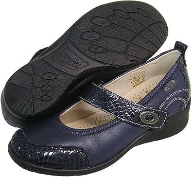 Amazon.com | Fidelio Women's Magic Stretch Bunion Relief Mary Jane Shoe 35606 (Blau/Croco) Wide 