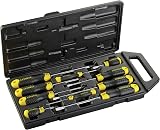 Stanley Cushion Grip 10 Pc Mixed Pozidriv & Slotted Screwdriver Set 2-65-014 view 2