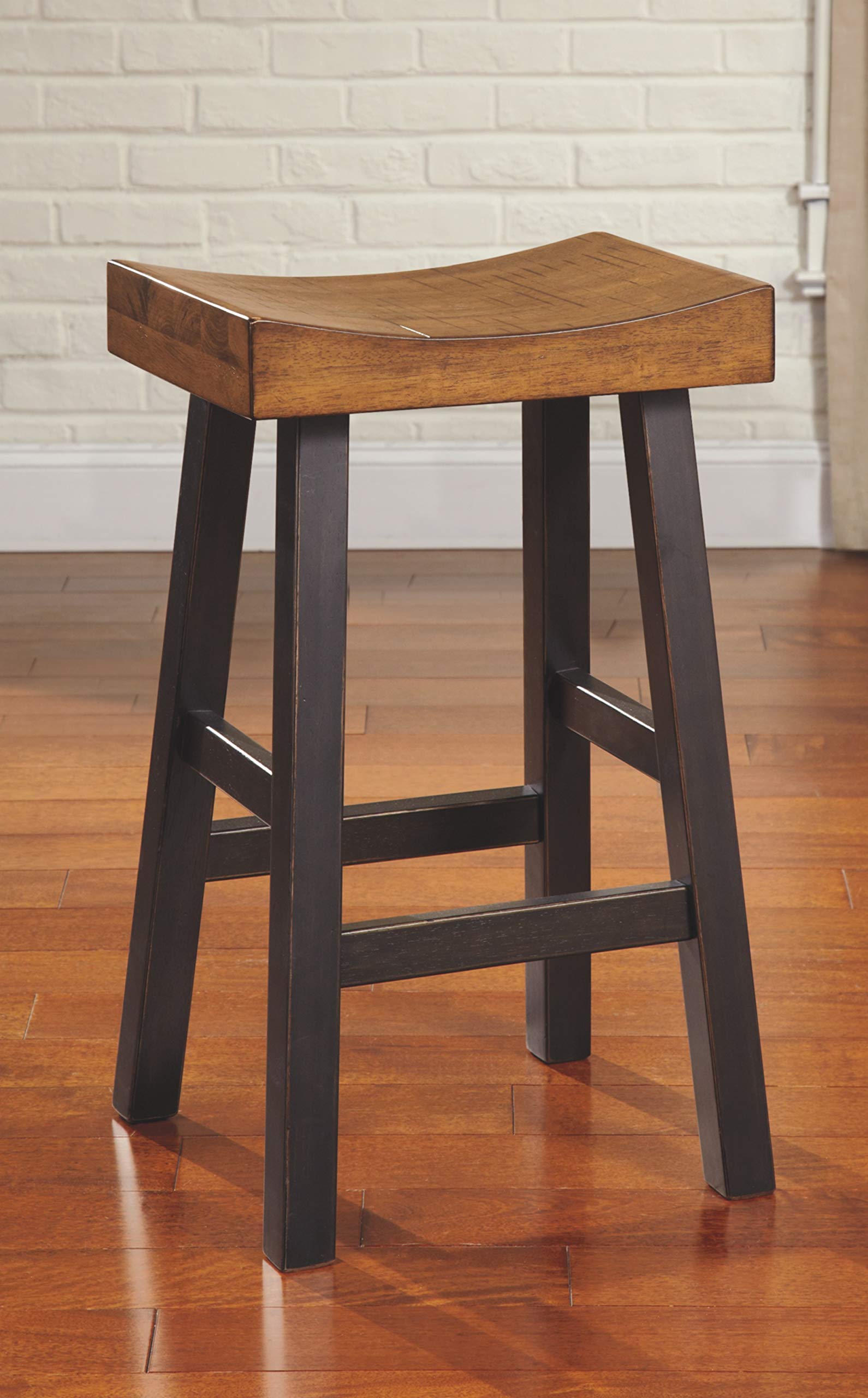 Ashley Furniture Signature Design - Glosco Barstool Set - Pub Height - Vintage Casual - Set of 2 - Two-tone