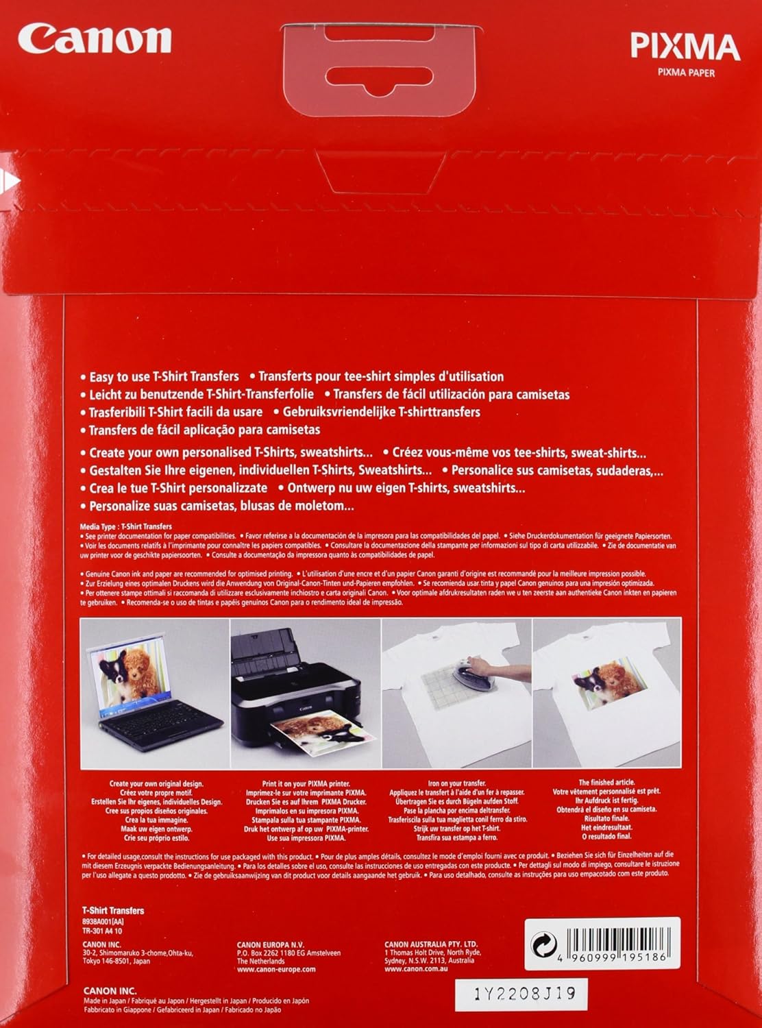 canon iron on transfer paper