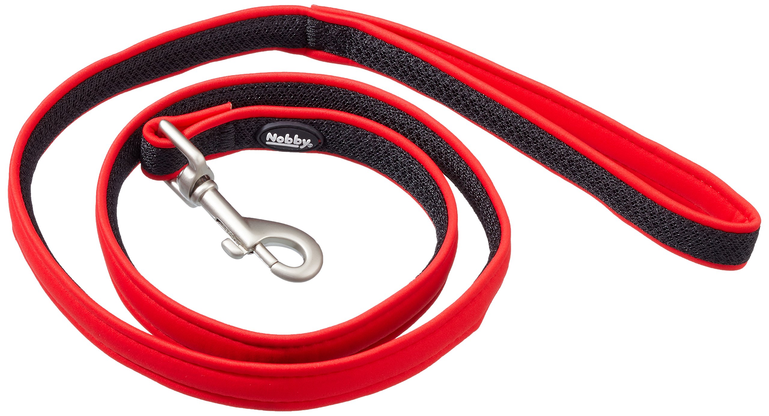 Nobby Preno Mesh Dog Lead, 120 cm/15-20 mm, Red โ image 1