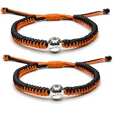 Handmade Braided Bracelets Baseball Gifts for Boys Adjustable Wristbands with Baseball Beads, Inspirational Baseball Bracelets for Girls Teens Adults