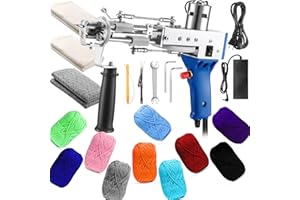 Chumia Tufting Gun Kit Cut Pile Rug Gun Rug Maker Machine Electric Carpet Weaving High Speed Carpet Tufting Handheld Knitting with Wool and Cloth 100-240v, 7-21 mm Adjustable