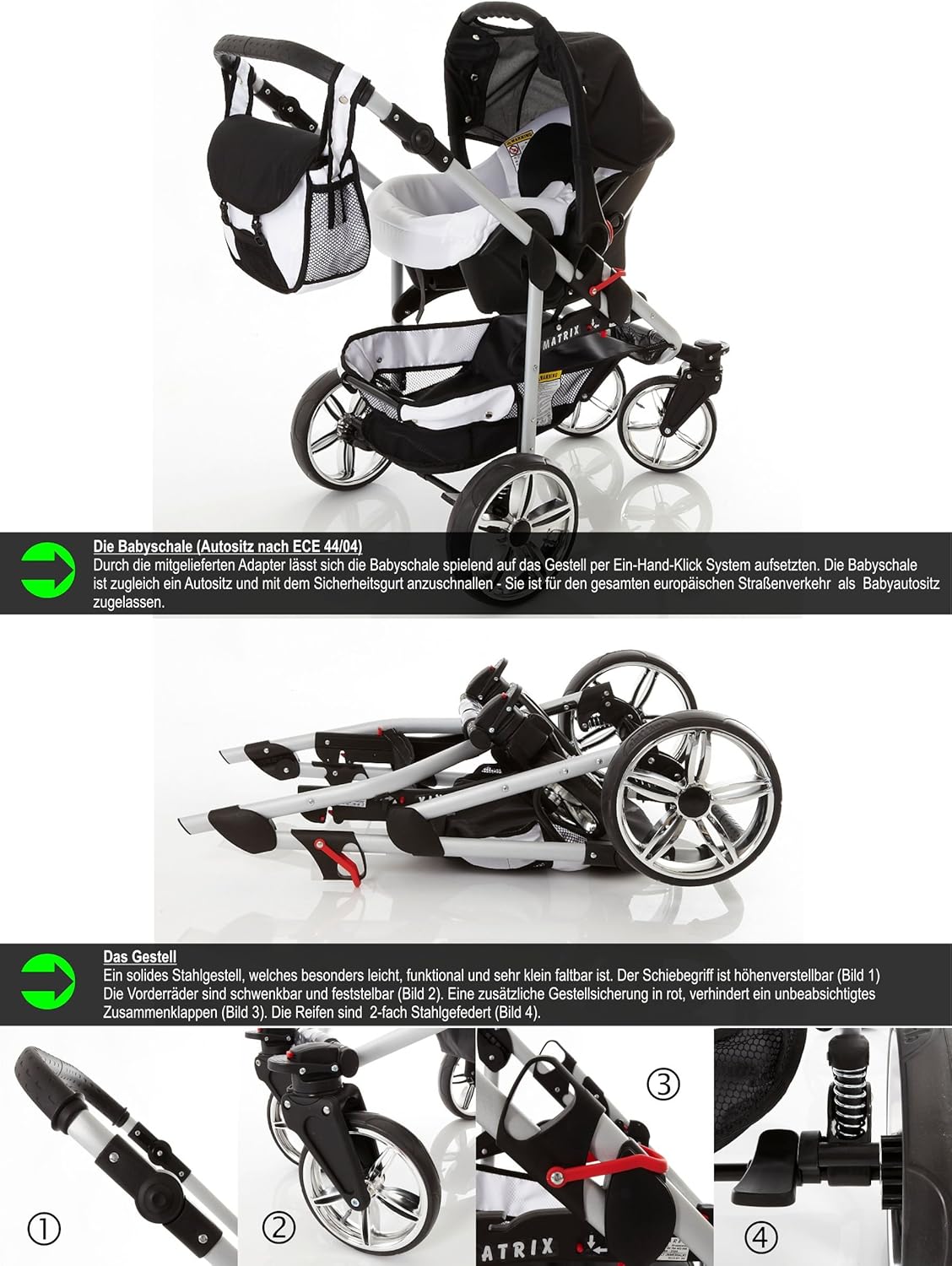 poussette matrix leopard