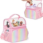 GRAOSO Carry Case Compatible with Toniebox, Travel Storage Organizer for Audio Player Starter Set, Magnetic Design to Display Figures, with Shoulder Strap and Handle, Pink (Case Only)