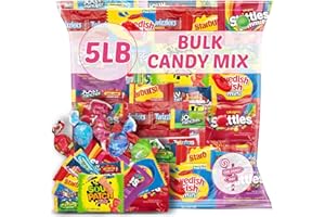 ONE CANDY WAY Bulk Candy Mix Variety Pack – 5lb Assortment of Individually Wrapped Chewy & Hard Sweets - Candy for Party Favors, Goodie Bags, Buffets, Office Snacks, Birthday Treats, and Gifting