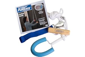 RangeMaster PullEasy Shoulder Pulley with Patient Guide│Physical Therapy Shoulder Pulley │ Aids with Shoulder Surgery Recovery │ Grip-Free Hold │Web Strap Door Attachment