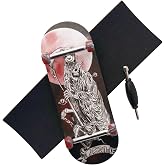 RACOFSB Pro Fingerboard 34mm Wooden Board Professional Finger Skateboard Trucks CNC Swirl Wheels (Death)