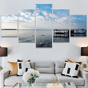 SIGNWIN 5 Panel Canvas Wall Art Modern Art...