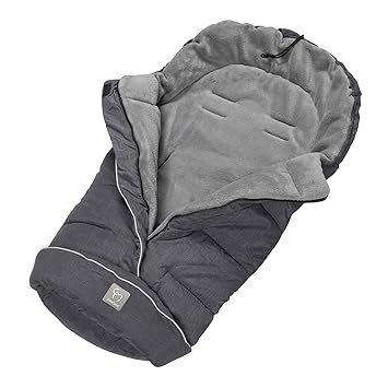Clevamama Universaler Baby Fußsack - Schlafsack für Kinderwagen und Buggy - Grau