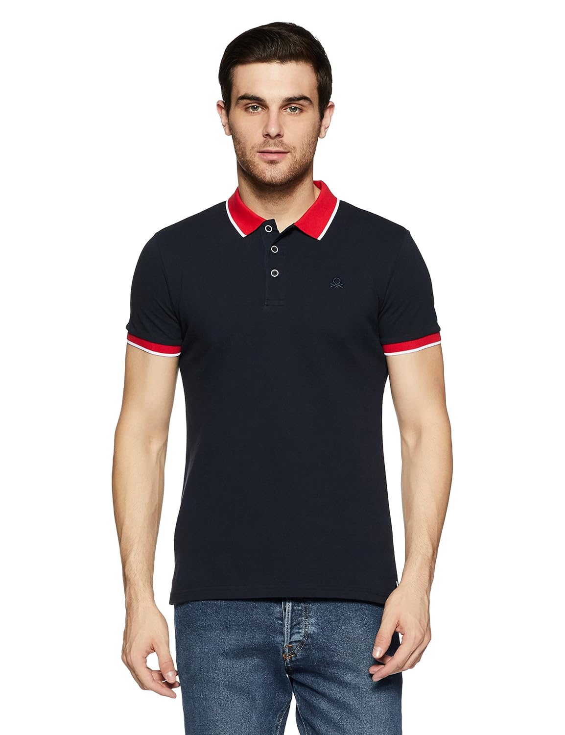 united colors of benetton men's solid regular fit polo