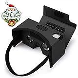 Google Cardboard, Splaks V2 Google Cardboard Mobile VR Cardboard 3D VR Glasses Compatible with Phones Up to 6 inch with Magnetic Trigger, Phone Sucker, Comfortable Forehead Pad Nose Pad and Strap