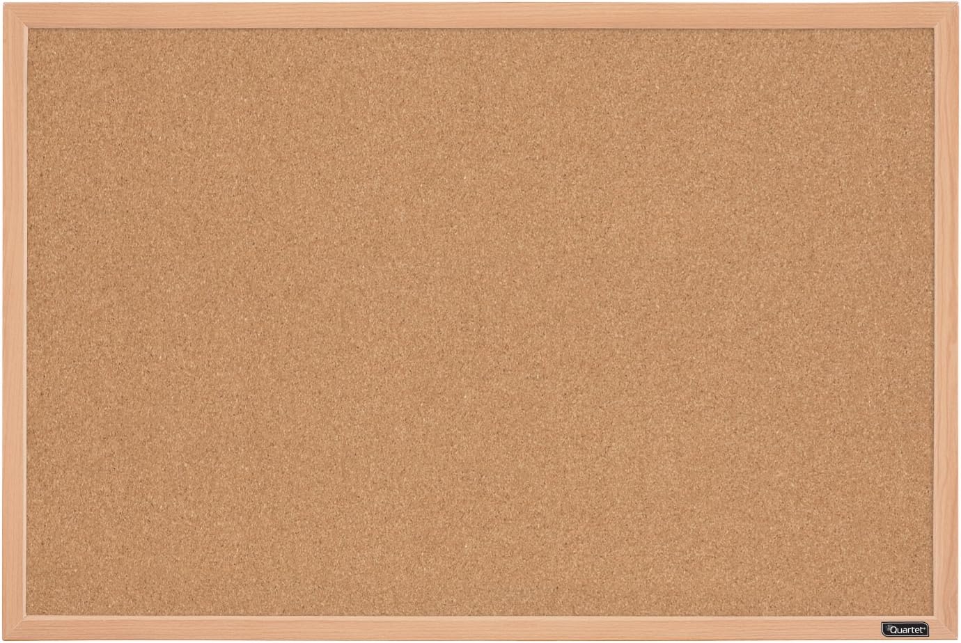 Quartet Cork Board Bulletin Board, 23" x 35" Framed Corkboard, Oak Frame, Decorative Hanging Pin Board, Perfect for Office & Home Decor, Home School Message Board or Vision Board (35-380352) : Office Products : Office Products