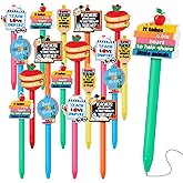 ReliThick 18 Pcs Teacher Pens Gift Bulk Funny Teacher Ballpoint Pens for Thank You Teach Appreciation Gift Graduation Back to School Party Favors Student Office Supplies(Groovy)