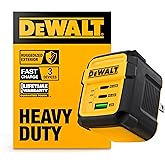 DEWALT Heavy Duty 3 Port Dual USB C Charger Block, USB C Power Adapter GaN Charger (65W), PPS 3-Port Fast Compact Foldable for MacBook Pro/Air iPad Pro Galaxy S23 Dell XPS 13 iPhone 17/16/15