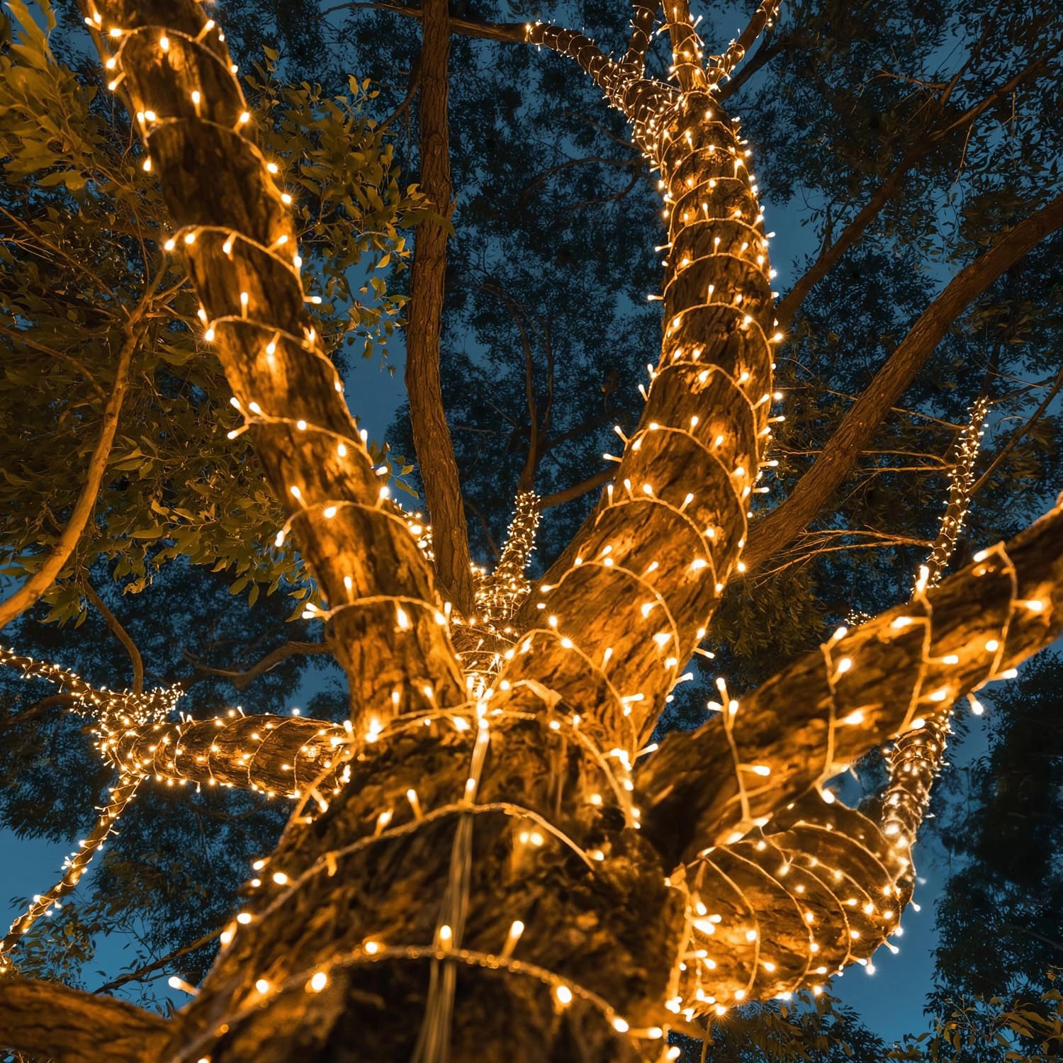 sylvwin Lichterkette Weihnachtsbaum - 30M 300 LED Lichterkette Weihnachten Außen Strom mit Timer Speicherfunktion,8 Modi Weihnachtslichter für Zuhause,Garten Weihnachten Deko