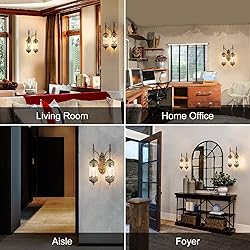 RONGHUAFUGUI Vintage Wall Sconces 2-Light Rustic